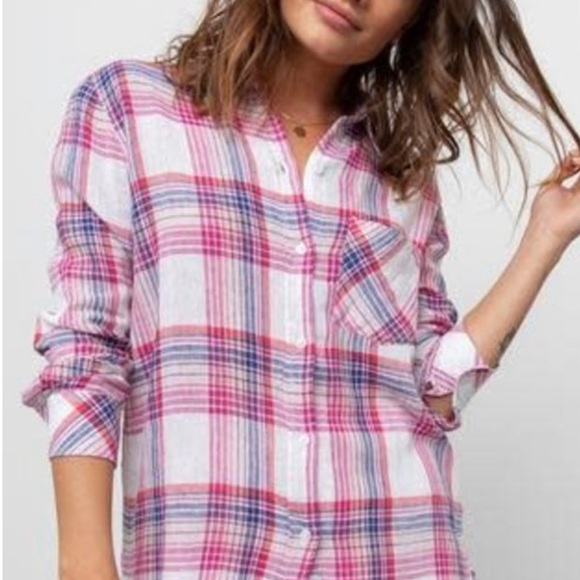 NWOT RAILS Charli Plaid Long Sleeve Shirt Size S - Picture 2 of 12